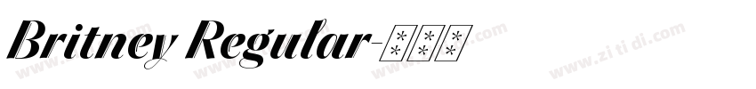 Britney Regular字体转换